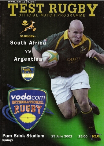 matchday-programmes - South Africa vs France rugby — big-screen and sideline advertising