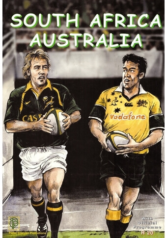 South Africa vs Australia rugby — in-stadium branding