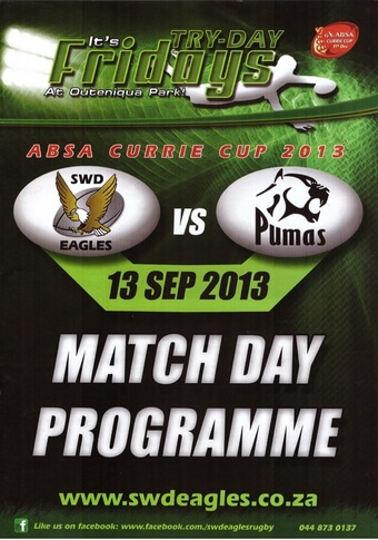 matchday programmes - Rugby Eagles fixture — pitchside LED and static boards